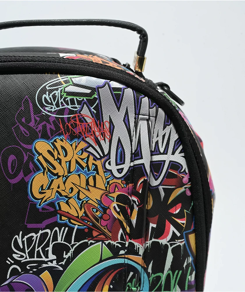 た*い様 SPRAYGROUND ブラックバックパック グラフィックプリント Sprayground Half Graffiti Black Backpack | MainPlace Mall