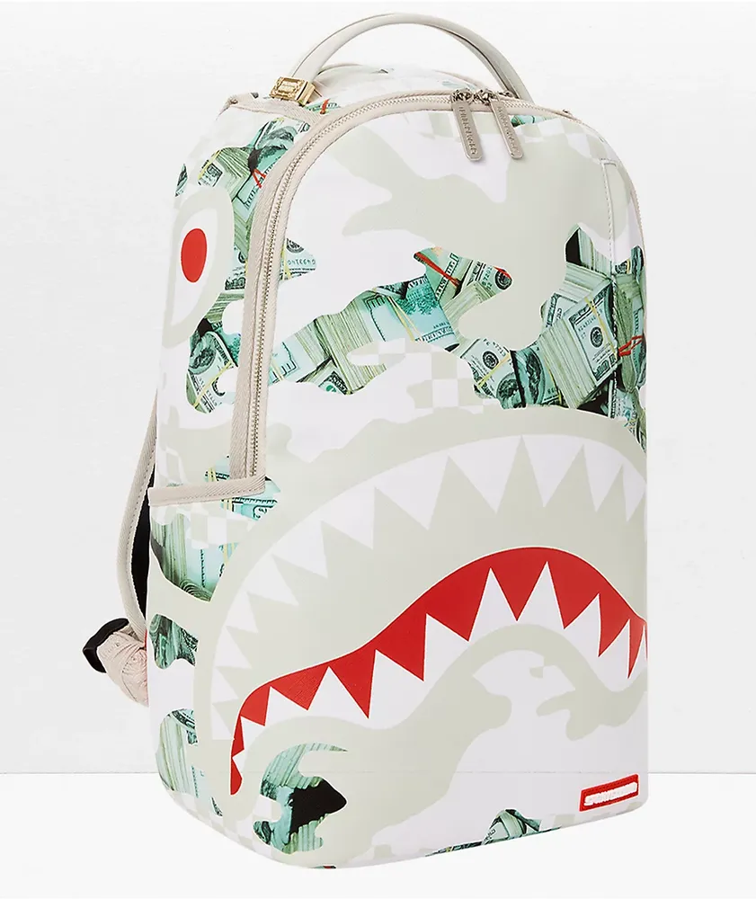 Sprayground Powder Shark White Backpack at Foxvalley Mall in