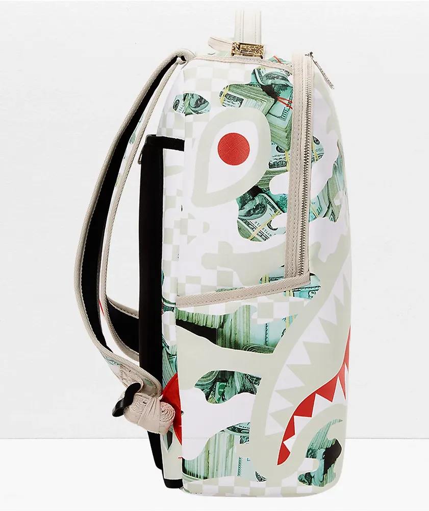 Sprayground Powder Shark White Backpack at Foxvalley Mall in