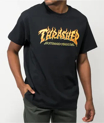 Thrasher Firme Logo Black Crewneck Sweatshirt at Hamilton