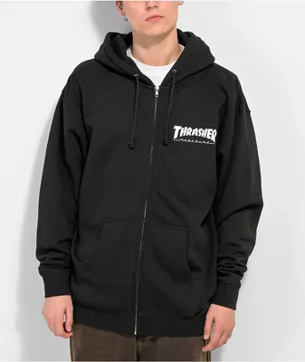 Thrasher Firme Logo Black Crewneck Sweatshirt at Hamilton