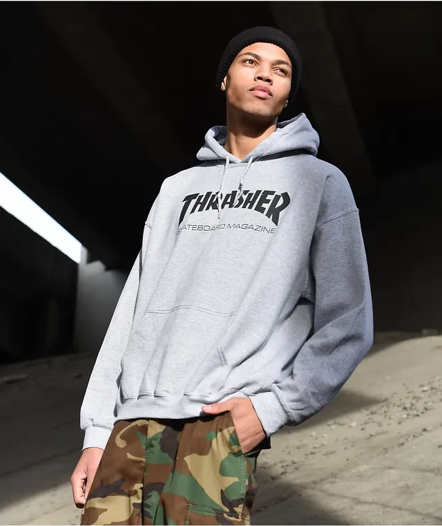 スケートボード SK8MAFIA THRASHED HOODIE GRAY M 163-698-0001__01274.1682696575