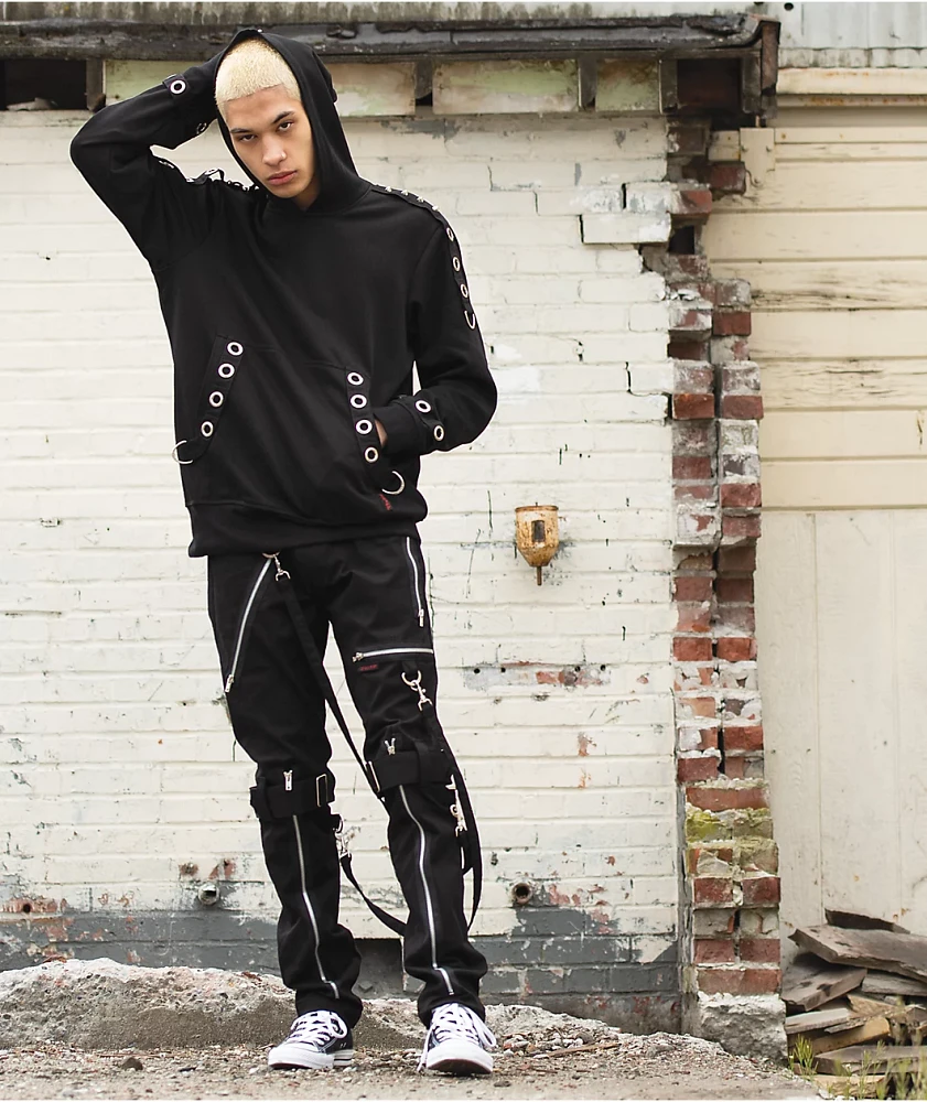 Tripp NYC Slim Black Bondage Pants at Hamilton Place in