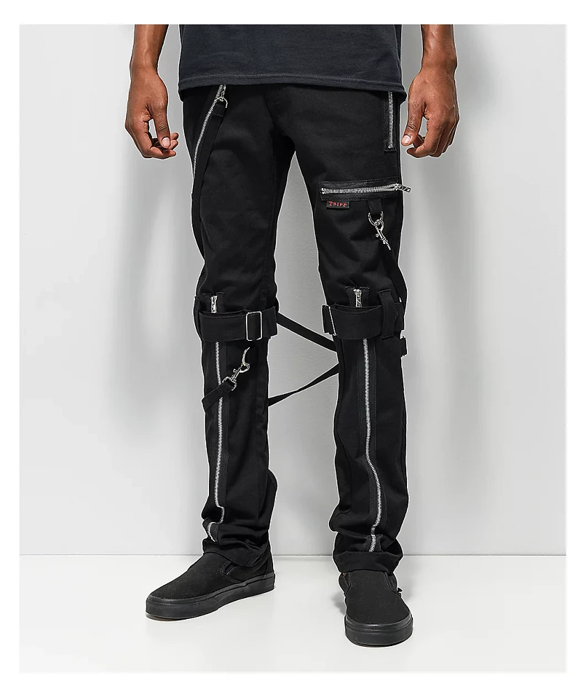 Tripp NYC Slim Black Bondage Pants | MainPlace Mall