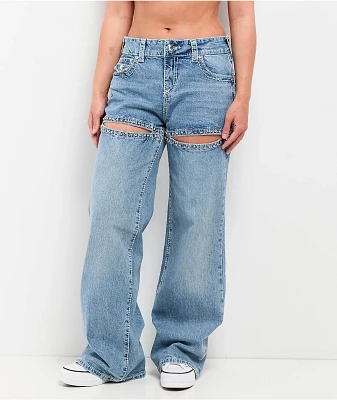 【TRUE RELIGION】★ジーンズ★ BOBBI TERRY SUPER T BAGGY PANT BOBBI TERRY SUPER T BAGGY PANT - Mediterranean Blue | True