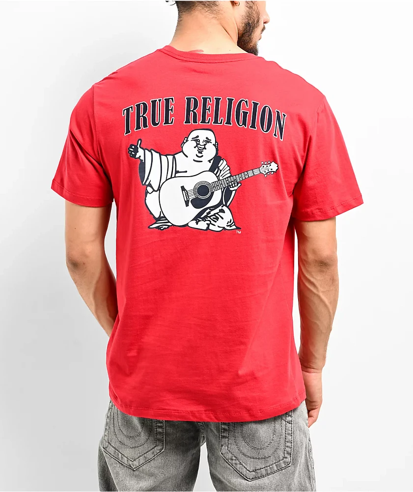高品質♪【True Religion】T-shirt TRUE RELIGION Embroidered Rope Logo T-Shirt 108769-JTBLK