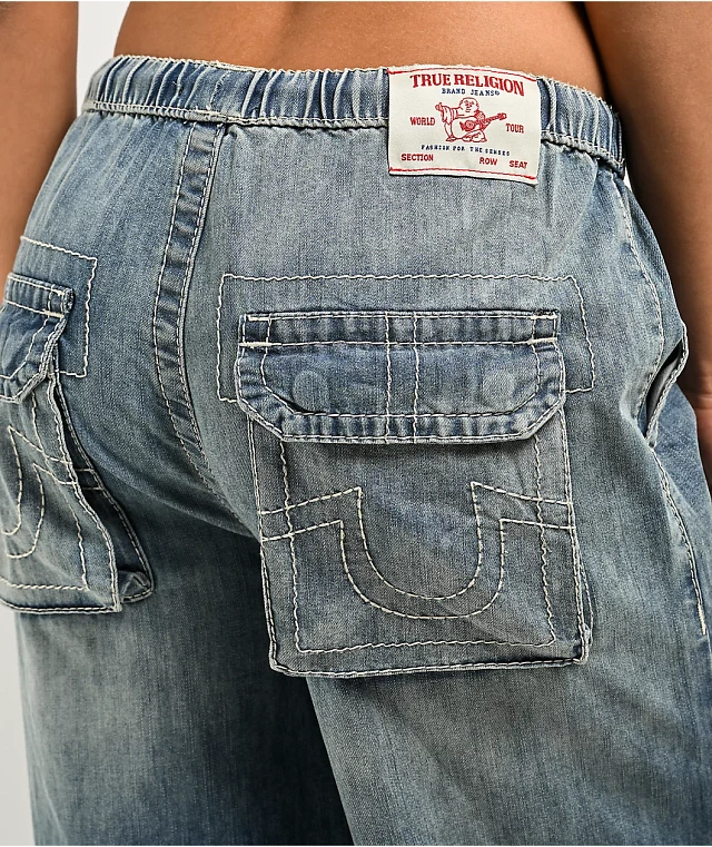 True Religion JESSIE WINGED Big T バギージーンズ JESSIE WINGED BIG T BAGGY JEAN - BLUE RADIANCE | True Religion