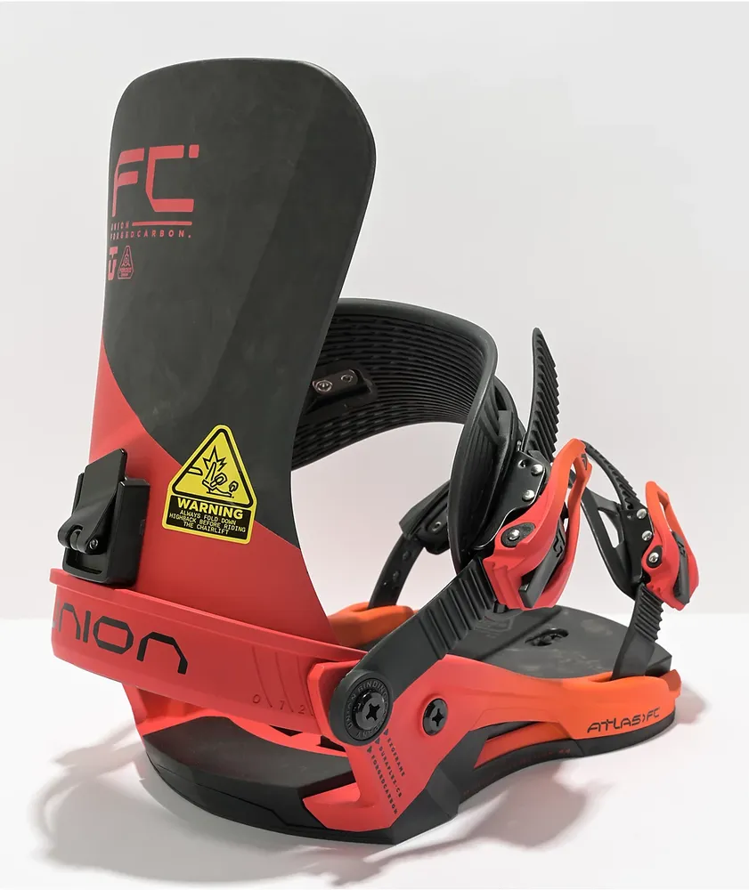 Union Atlas FC Orange Snowboard Bindings 2023 at Hamilton