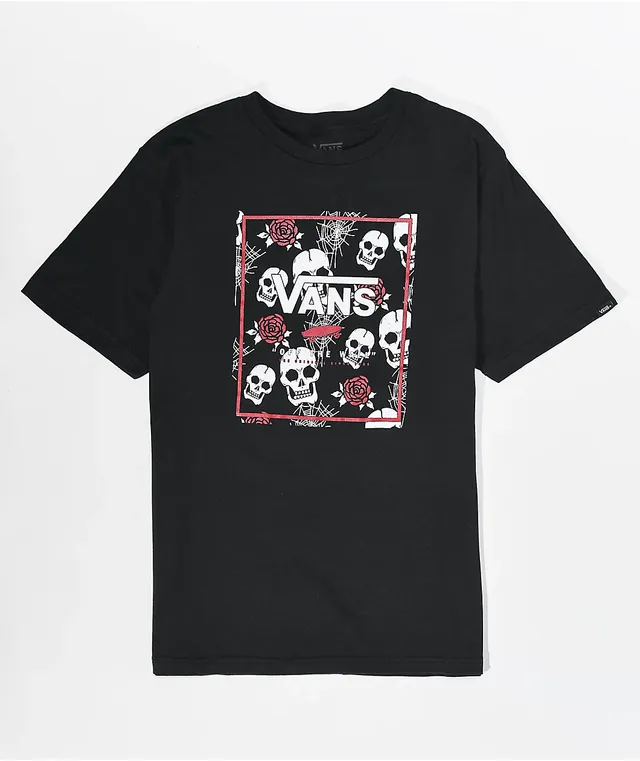 Vans Kids' Skull Rose Black T-Shirt | Liberty Center