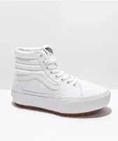 Vans Sk8-Hi Stacked True White Platform Shoes at Hamilton