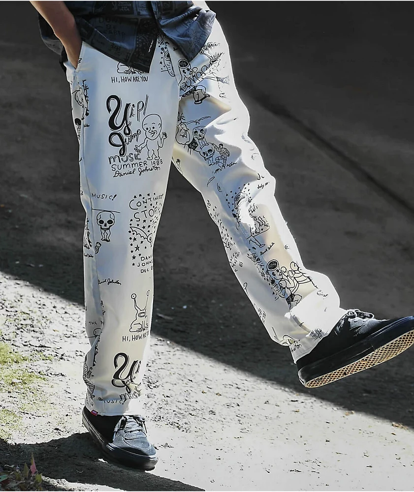 Vans Daniel Johnston コラボ　チノパンW28 Vans x Daniel Johnston White Chino Pants | MainPlace Mall