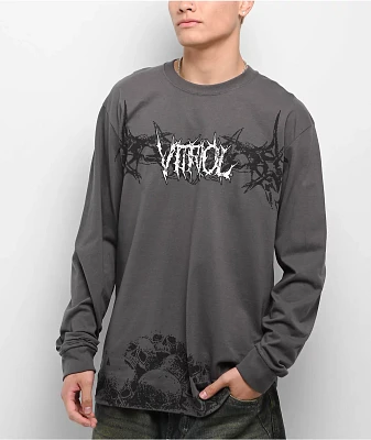 Vitriol Akeelah Black & White Layered Long Sleeve T-Shirt at