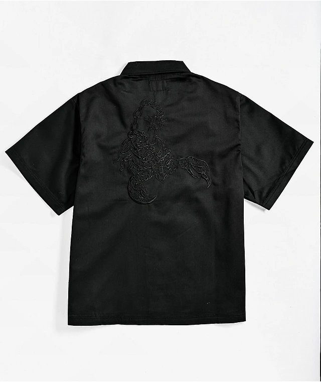 Welcome Bapholit Black Short Sleeve Work Shirt | Pueblo Mall