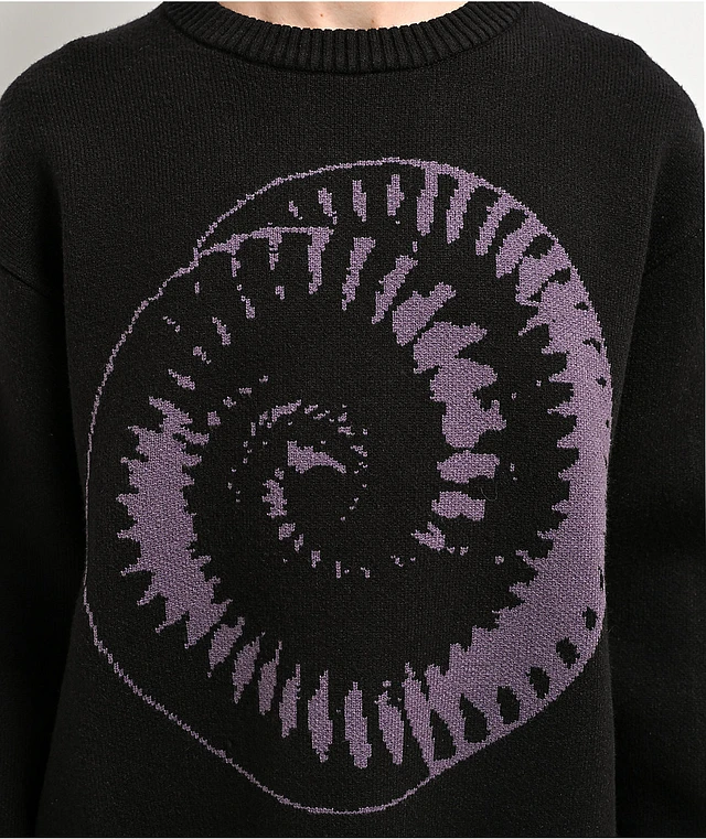 Welcome x Nine Inch Nails Spiral Black Knit Sweater | Arden Fair