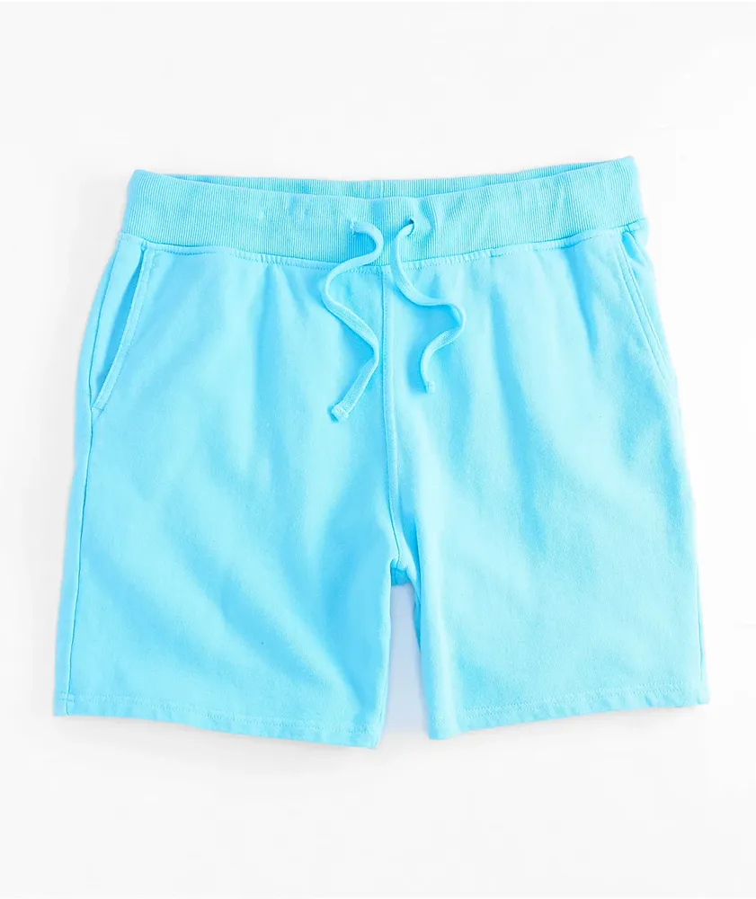 ショートパンツ [MATINKIM]stitch label sweatshorts in smoke blue Zine WX3 Light Blue Sweat Shorts | Connecticut Post Mall