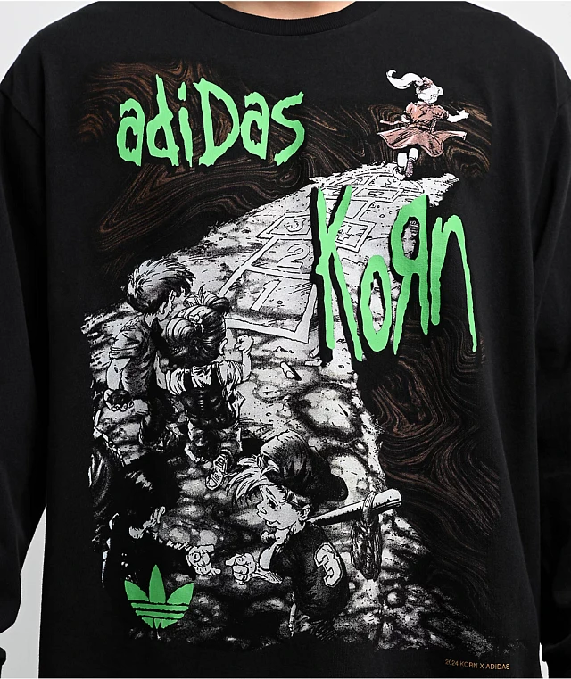 adidas Originals × KoRn FW24 LONGSLEEVE adidas Originals KORN - Bluzka z długim rękawem/czarny