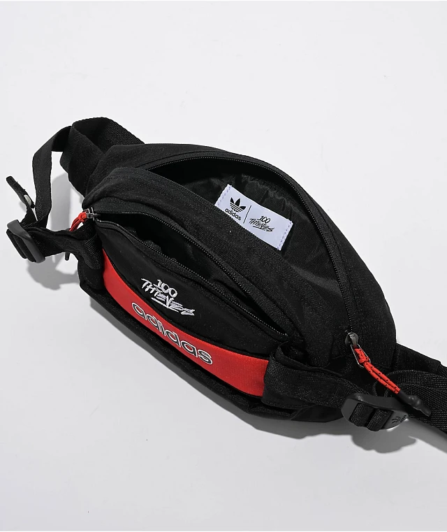 ★アディダス  x 100 Thieves Bag 関税込★ Adidas x 100 Thieves Black Crossbody Bag | MainPlace Mall