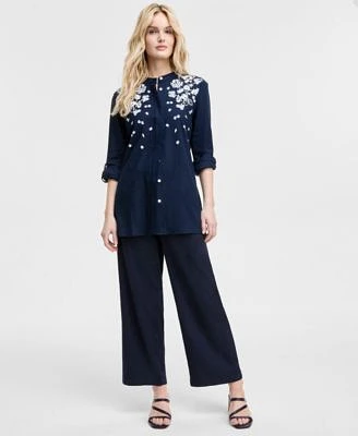 Tommy Hilfiger Women's Floral Gingham Cotton Shirt | Arden Fair