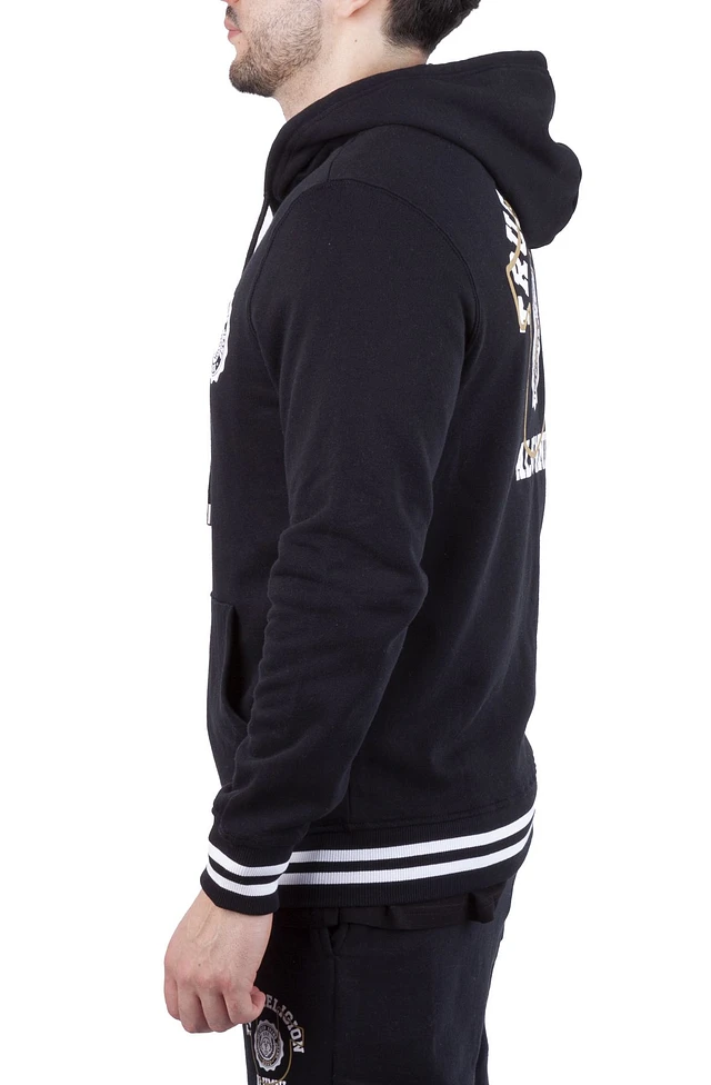 EDIKTED 98 Varsity Zip Up Sweater - DK RED | Arden Fair