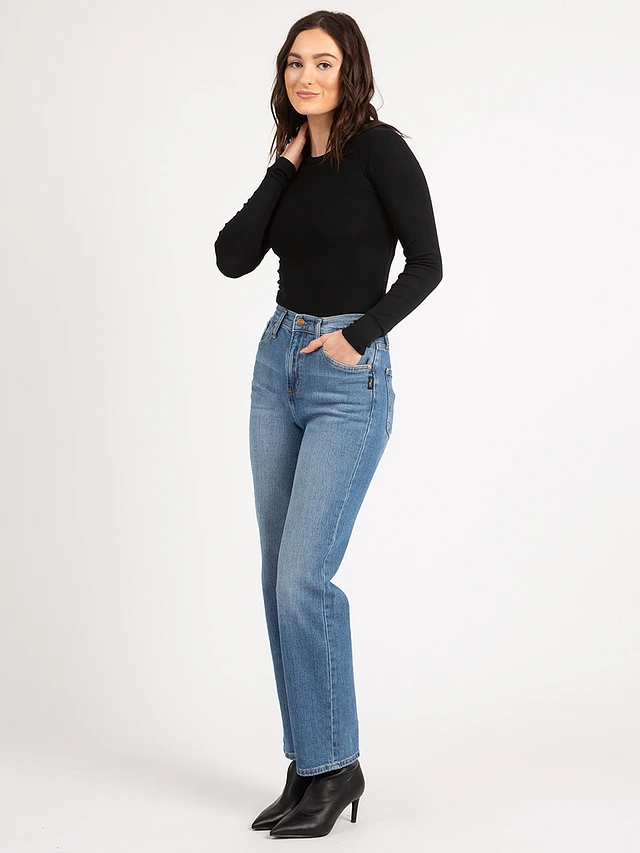 SILVER Highly Desirable High Rise Straight Leg Jeans | Shop