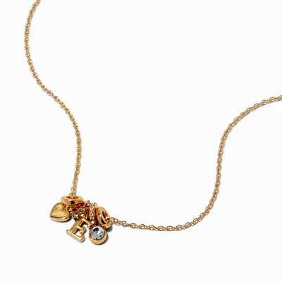 Claire's Gold-tone Initial Charm Stackable Pendant Necklace
