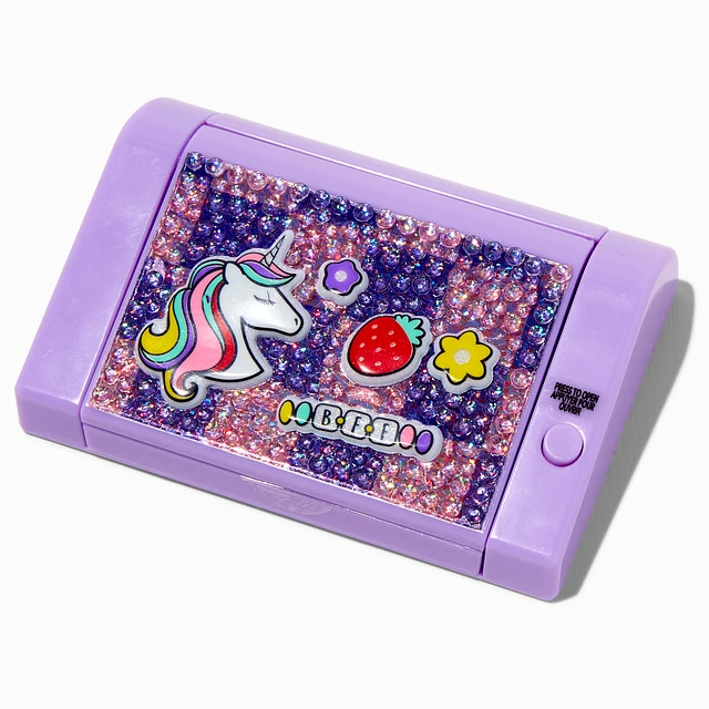 Claire's Y2K Unicorn Purple Bling Mechanical Lip Gloss Set