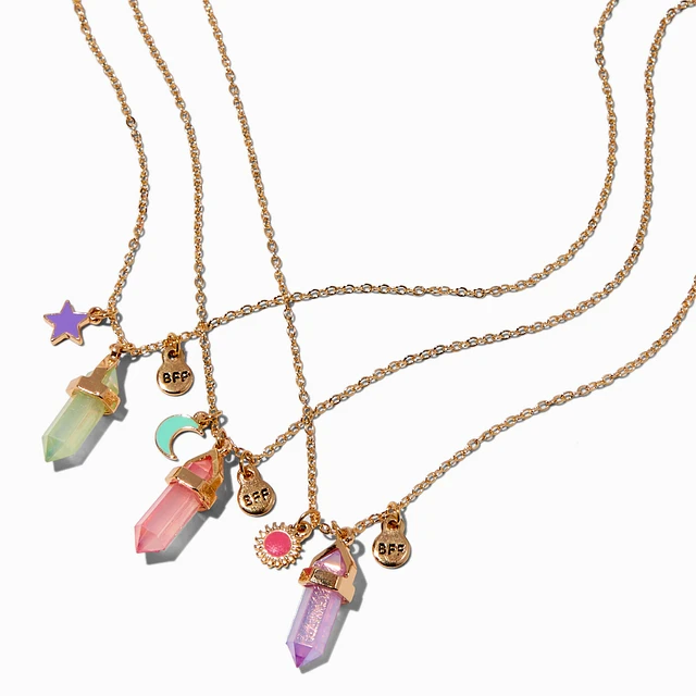 Claire's Best Friends Mystical Gem Celestial Pendant Necklaces - 3