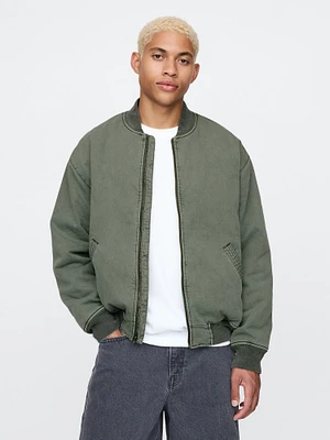 Gap Cropped Khaki Bomber Jacket at MarketFair Shoppes in
