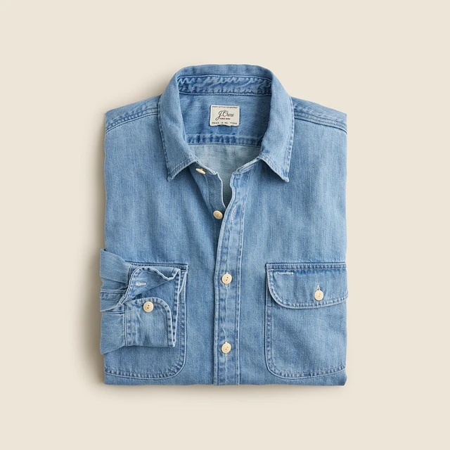 J.Crew Midweight denim western shirt at Hamilton Place in
