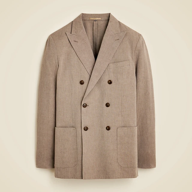 J.Crew Ludlow Slim-fit double-breasted suit jacket Irish cotton