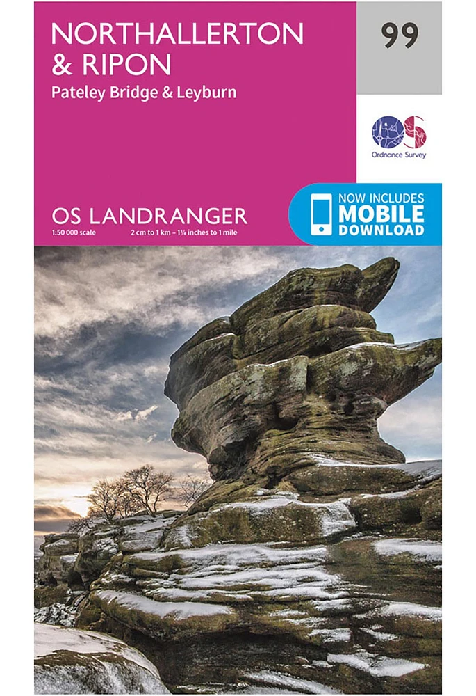 Pateley Bridge Postcode Map Ordnance Survey Northallerton, Ripon, Pateley Bridge & Leyburn ...