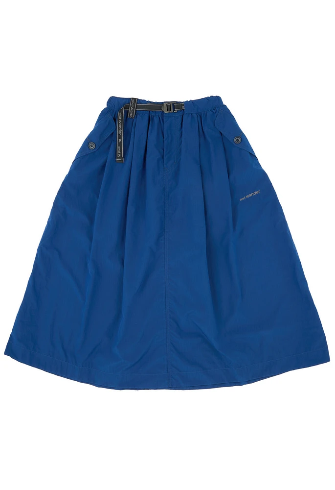 【WONDER WONDER】Weden Pile Banding Cotton Cargo Long Skirt Mark cotton pocket cargo string back open banding long skirt