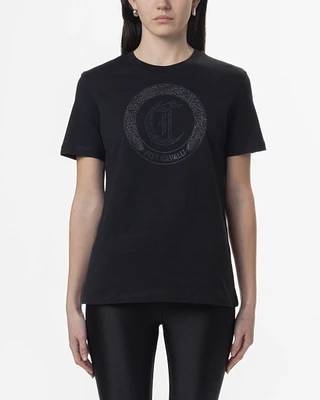 Tシャツ・カットソー JUST CAVALLI Woman T-Shirt Black 78PAHE15CJ110 G89 T-shirt Just Cavalli | Cropped Fit | color Black | Gomez.pl/en
