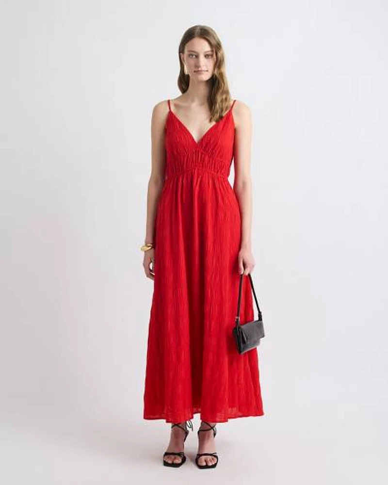 RW&Co Sleeveless V-Neck Maxi Dress Textured Jacquard